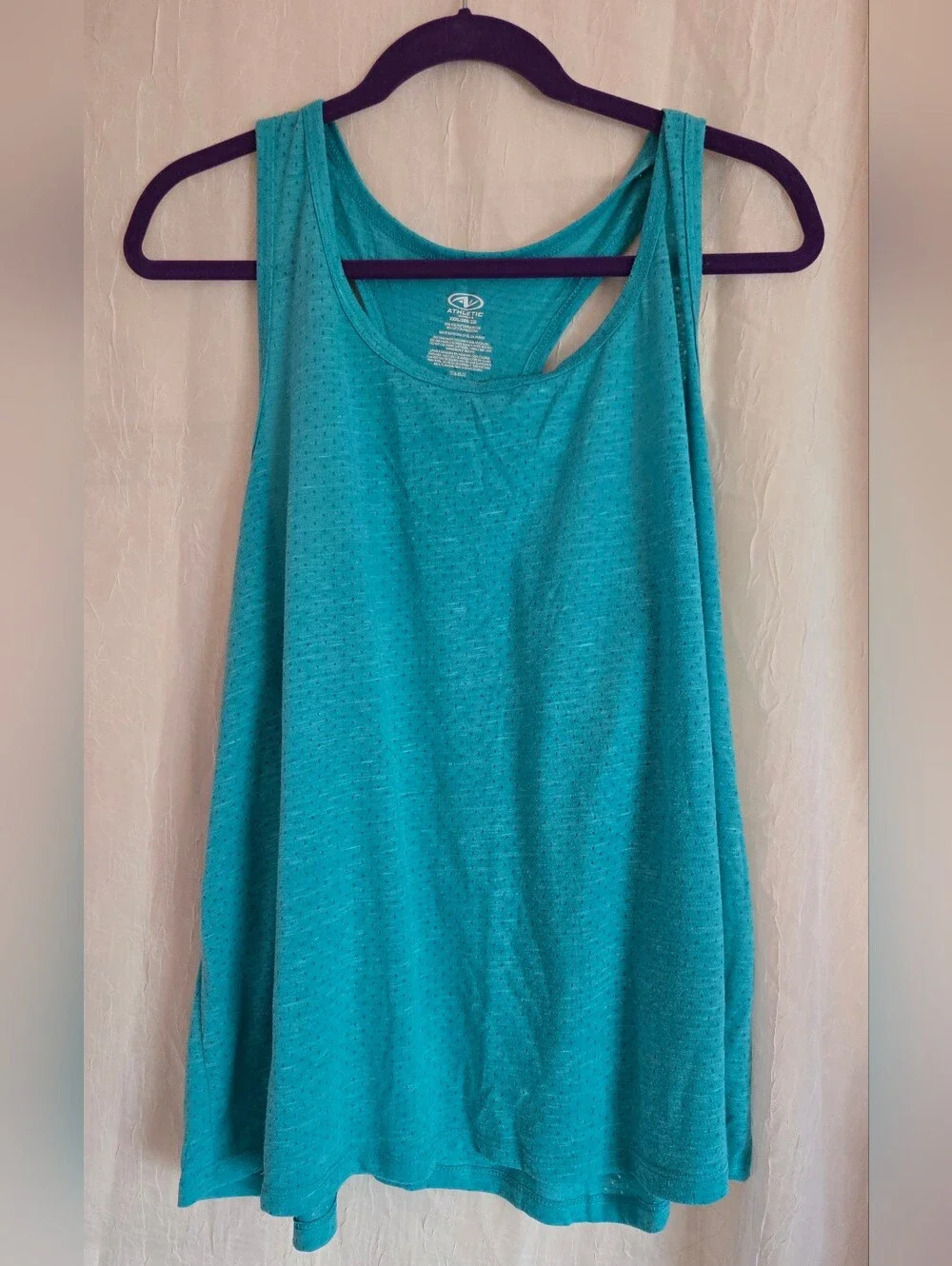 Athletic Works Teal Racerback Performance Tank - Picture 1 of 3